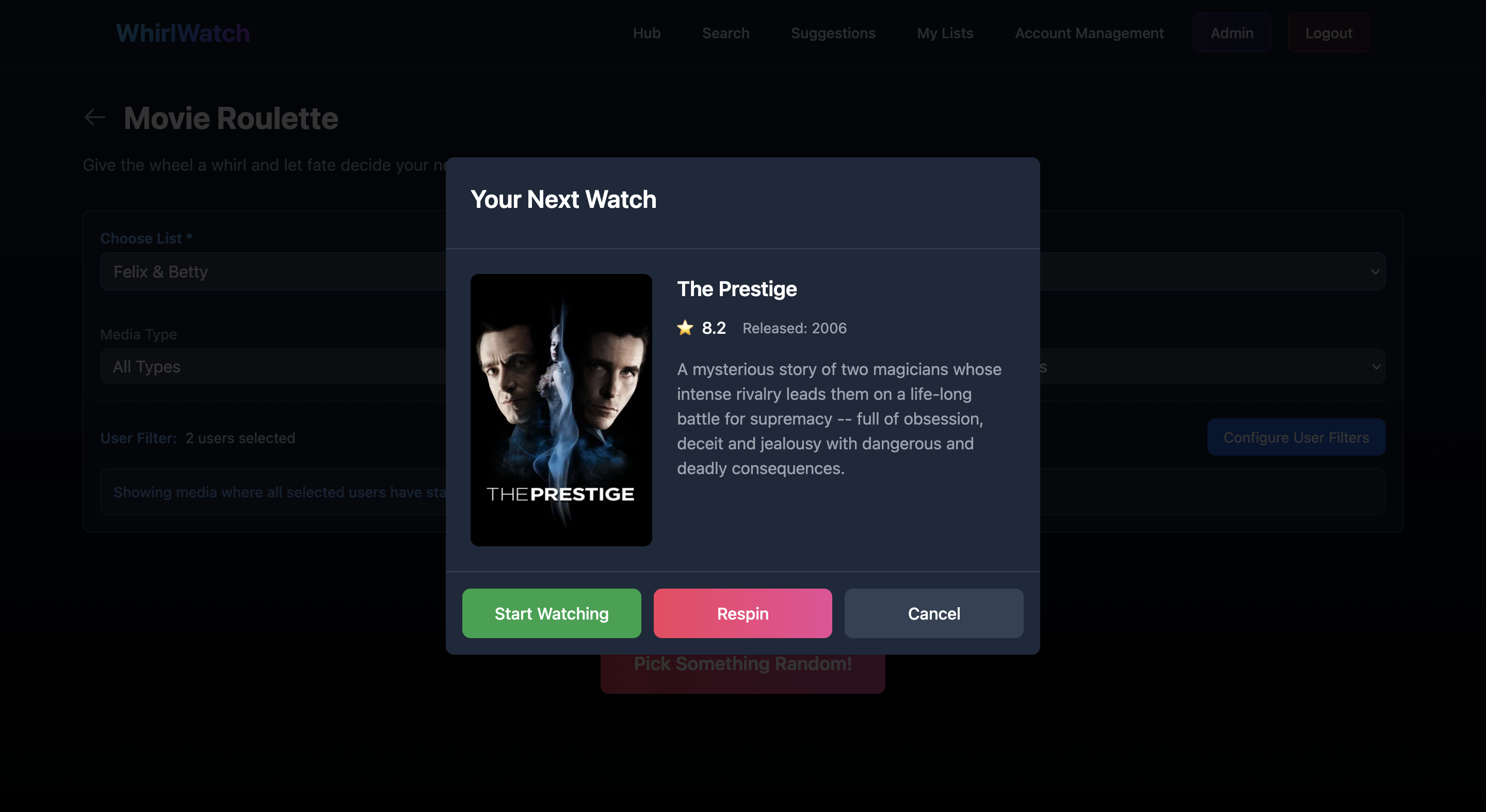 WhirlWatch: Media Tracking & AI Recommendations